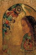 Odilon Redon Lady of the Flowers painting
